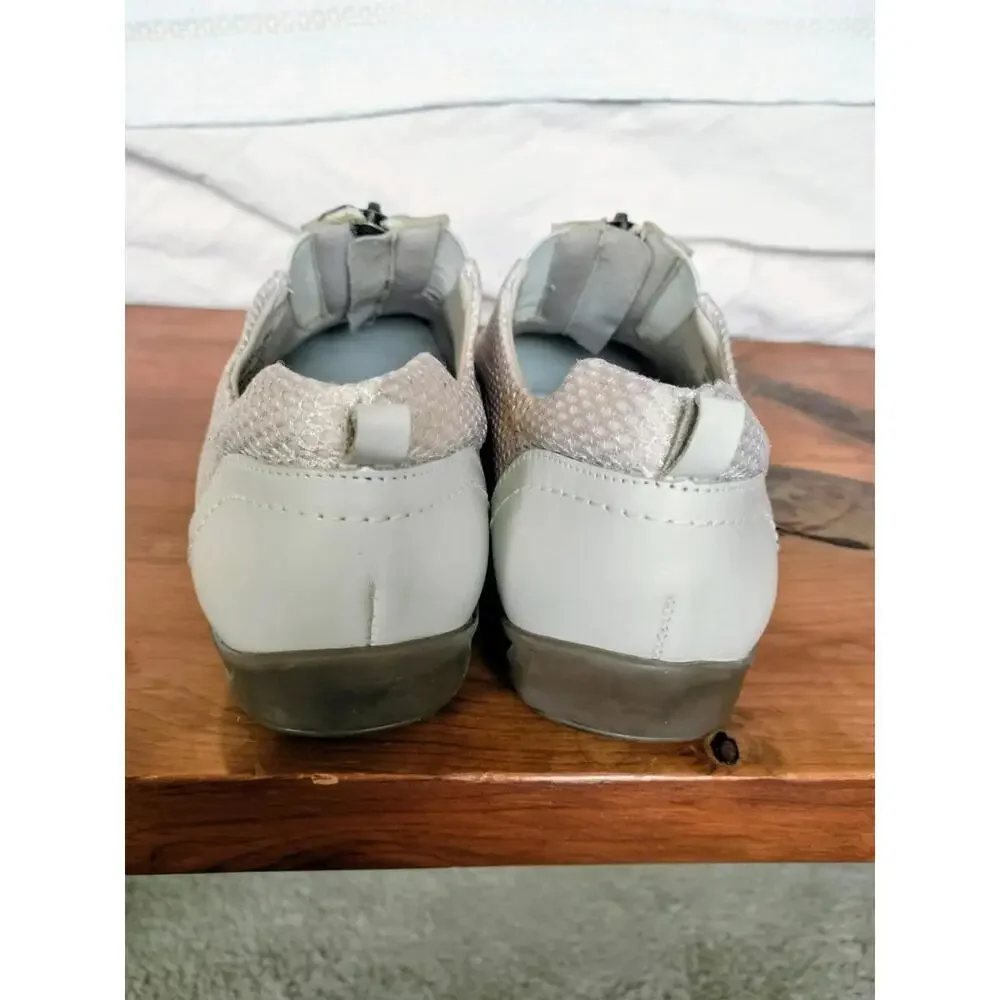 Women's 9.5 W Light Beige Walking Cradles Zip-Front‎ Comfort Shoes